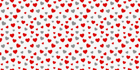 Colorful background with paper cut hearts - seamless pattern vector.のイラスト素材