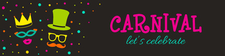 Concept of a colourful banner for Carnival Party. Vector.のイラスト素材