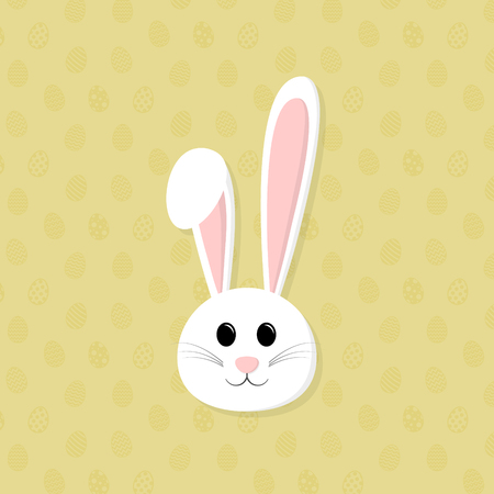 Happy bunny - concept of a poster for Easter. Vector.のイラスト素材