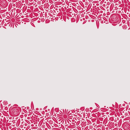 Beautiful pastel coloured background with flowers. Concept of a template of a card with copyspace. Vector.のイラスト素材