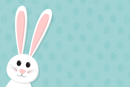 Background with Easter bunny and copyspace. Vector.のイラスト素材
