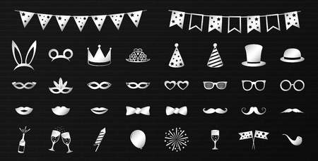 Photobooth party icons - big set.のイラスト素材