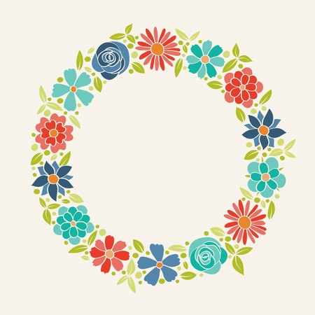 Concept of card with flowers, spring background.のイラスト素材