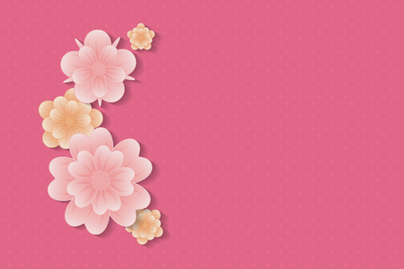 Beautiful flowers background. Concept of a card for Women's day and Mother's day vector illustration.のイラスト素材