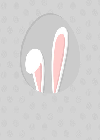Funny Easter background with copyspace vector illustrationのイラスト素材