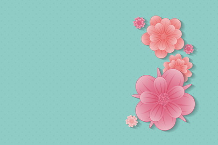 Floral background with copyspace vector illustrationのイラスト素材
