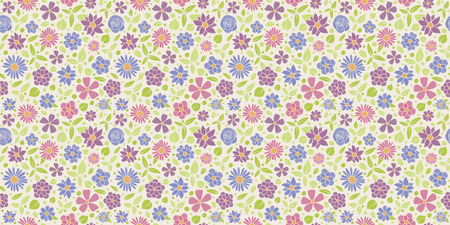 Spring background - seamless pattern with flowers. Vector.
のイラスト素材