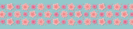 Floral banner - panoramic header. Vector.のイラスト素材