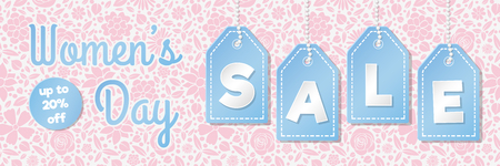 Design of a glossy banner for Women's Day. Vector.のイラスト素材