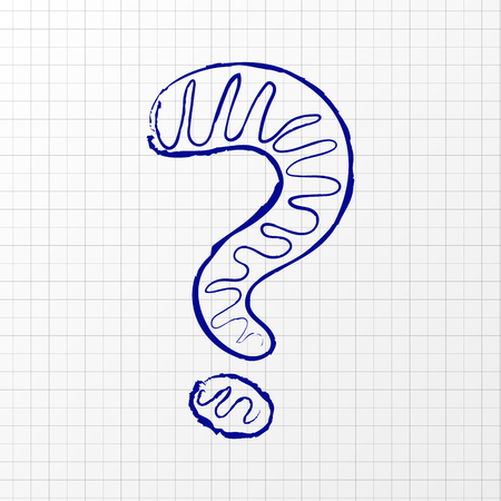 Sketch of question mark - doodle icon. Vector.のイラスト素材