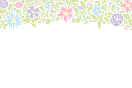 Elegant background with flowers in retro style. Vector illustration.のイラスト素材