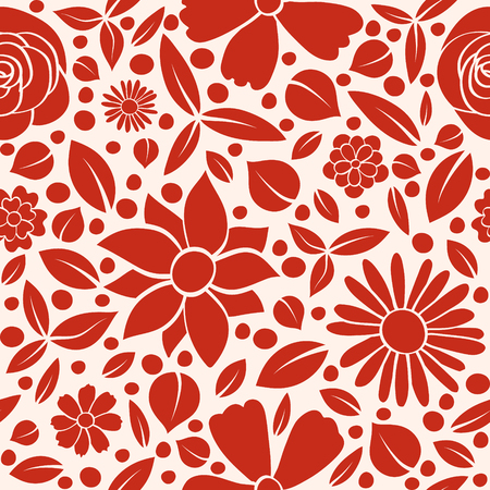 Seamless floral pattern - wrapping paper. Mother's Day, Woman's Day and Valentine's Day.のイラスト素材