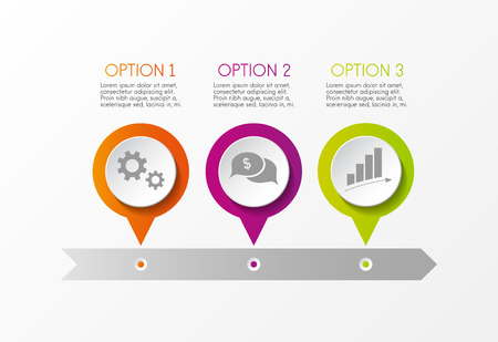 Concept of multicolored infograph with options vector.のイラスト素材