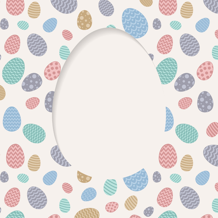 A Background with Easter eggs and copyspace. Vector.のイラスト素材