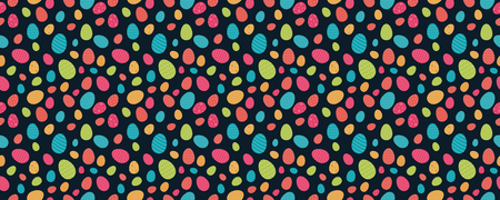 A Background with Easter eggs - concept of a wrapping paper. Vector.のイラスト素材