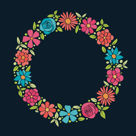 A Background with flowers and copyspace. Layout of a spring poster. Vector.のイラスト素材