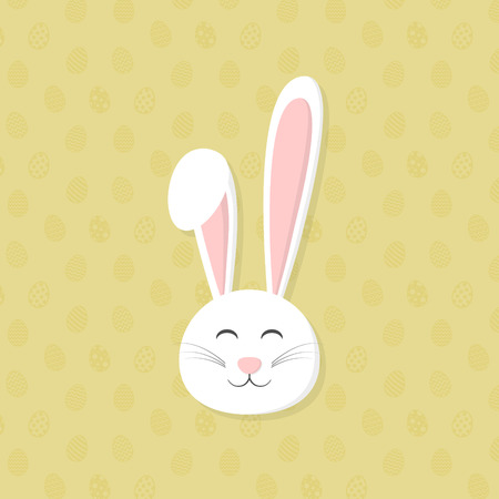 Happy bunny, concept of a poster for Easter vector illustration.のイラスト素材