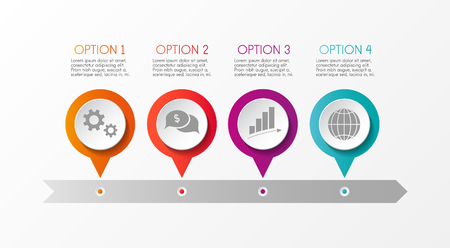Timeline infographic company milestone vector illustration.のイラスト素材