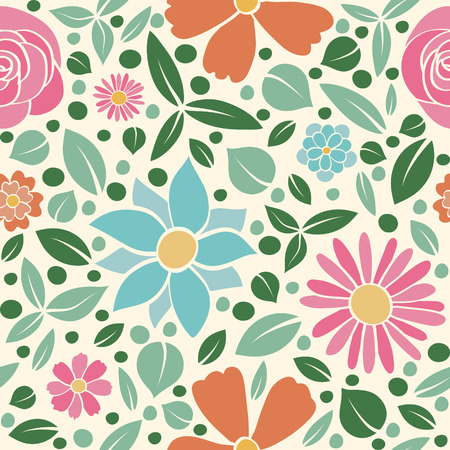 Cute seamless pattern with hand drawn flowers. Mother's Day, Woman's Day and Valentine's Day. Vector.
のイラスト素材