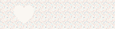 Banner background with hand drawn hearts and copy space vector.のイラスト素材