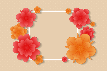 Layout of a postcard floral background for Mother's day and Women's day.のイラスト素材