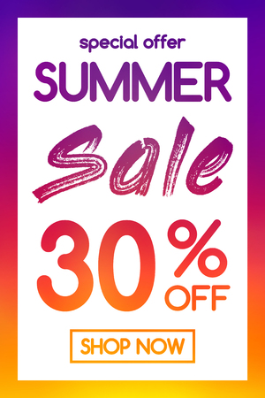 Design of multicolored poster for summer sale vector.のイラスト素材