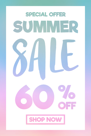 Vibrant coloured background for Summer Sale. Vector.のイラスト素材
