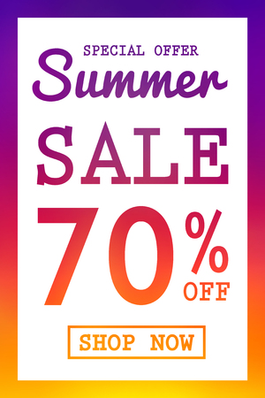 Concept of colourful poster for Summer Sale. Vector.のイラスト素材