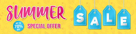 Special offer for a Summer Sale - concept of a banner. Vector.のイラスト素材