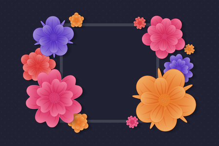 Floral card with copyspace for Mother's Day and Women's Day. Vectorのイラスト素材