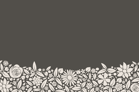Template of a poster with pastel coloured flowers. Mother's Day, Woman's Day and Valentine's Day. Vector.のイラスト素材