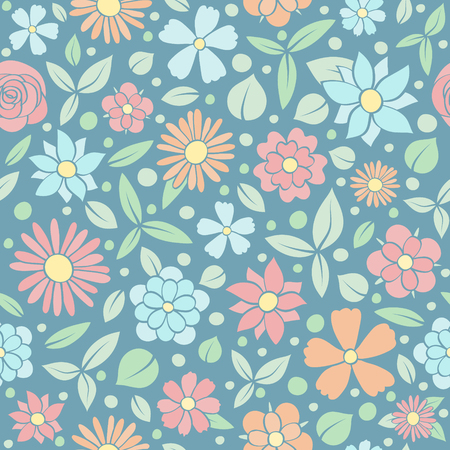 Seamless floral pattern - wrapping paper. Vector.のイラスト素材