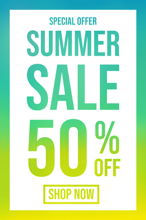 Summer Sale - colourful poster vector.のイラスト素材