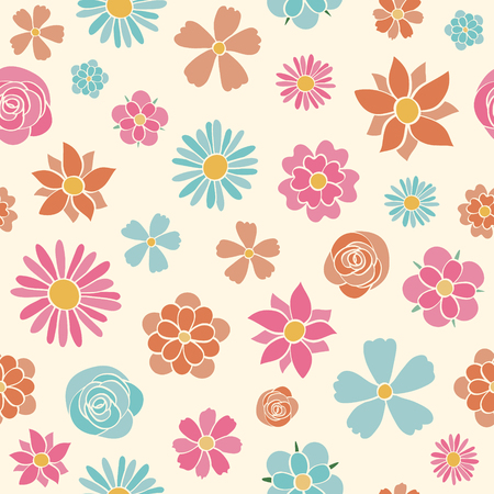 Vintage floral pattern - concept of a wrapping paper vector.のイラスト素材