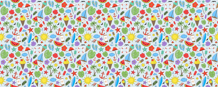 Summer texture - seamless pattern. Vector.