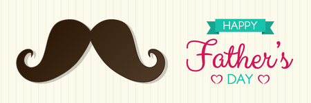 Funny header for Father's Day with mustache.のイラスト素材