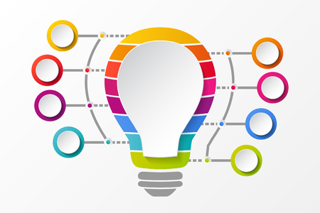 Template of business infographic - bulb.のイラスト素材