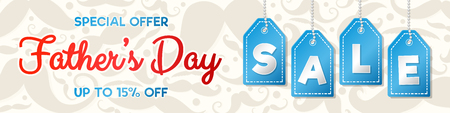Concept of banner for Father's Day Sale. Vector.のイラスト素材