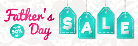 Concept of banner for Father's Day Sale. Vector.のイラスト素材