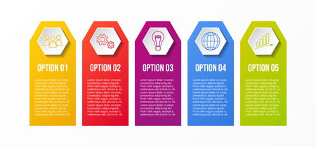 Business infographic - colourful template. Vector.のイラスト素材