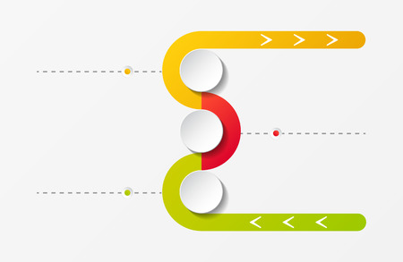 Concept of empty company timeline with copyspace. Vector.のイラスト素材