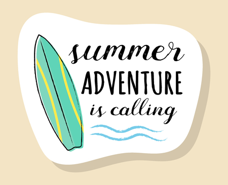 Funny summer badge in retro style. Vector.のイラスト素材