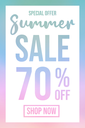 Design of multicoloured poster for Summer Sale. Vector.のイラスト素材