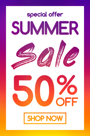 Multicoloured poster for Summer Sale. Vector.のイラスト素材