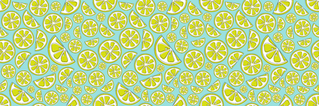 Colorful summer background with hand drawn limes. Vector.のイラスト素材