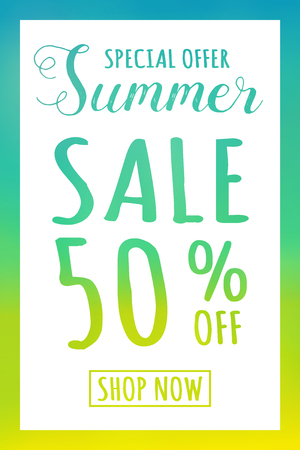 Concept of colourful poster for Summer Sale. Vector.のイラスト素材