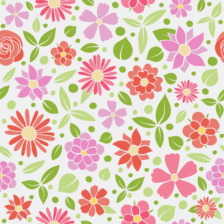 Texture with hand drawn flowers. Mother's Day, Woman's Day and Valentine's Day. Vector.のイラスト素材