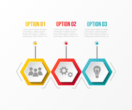 Business infographic template with different icons. Vector.のイラスト素材