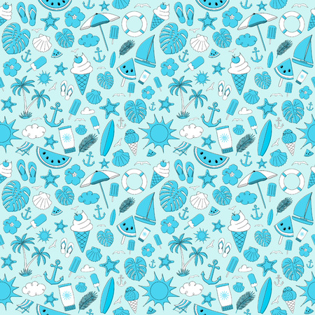 Concept of pattern for vacations. Vector.のイラスト素材