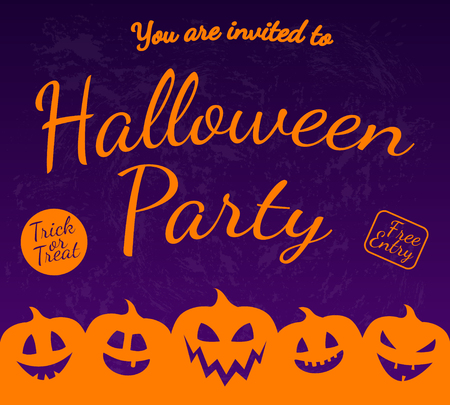 Scary invitation for Halloween Party. Vector.のイラスト素材